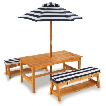 Комплект градина kidkraft table, bench and umbrella 
