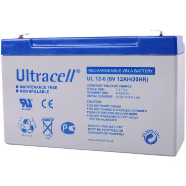 Оловни батерии Ultracell 6V 12Ah F1