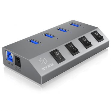 USB 3.0 Hub & Зарядно 4 ports ICY BOX HUB1405 2 в 1