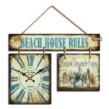Часовник "beach house rules"