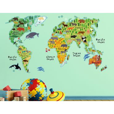 Декоративни стикери за стена World Map