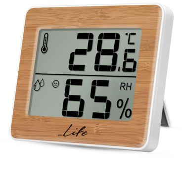 дигитален Термометър & хигрометър Life Gem Bamboo Edition