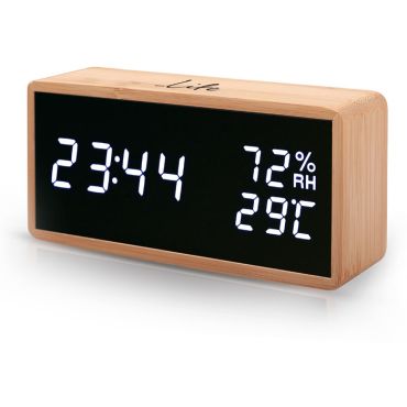 дигитален Термометър & хигрометър Life Noble Bamboo