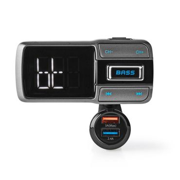 Bluetooth Свободни ръце за кола 3 в 1 Nedis CATR101BK с транспондер FM & зарядно устройство