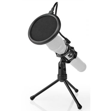 Настолен микрофон с pop филтър Nedis MPST00BK