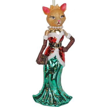 Стъклен орнамент Fashion Cat