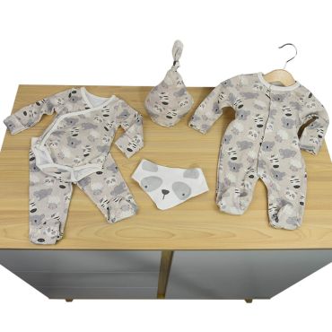 Подаръчен комплект 5 бр 0-6 Panda Bebe Stars