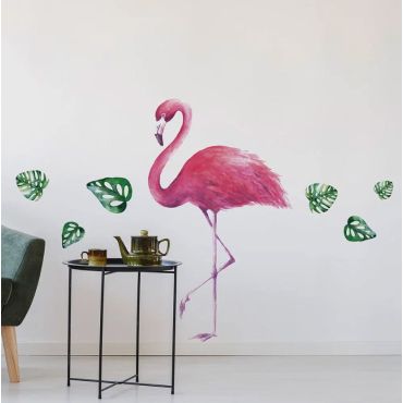 Декоративни стикери за стена Tropical Flamingos L