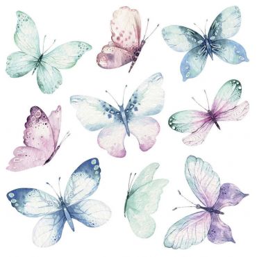 Декоративни стикери за стена Watercolour Butterflies Ango