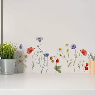 Διακοσμητικά αυτοκόλλητα τοίχου Field Flowers S