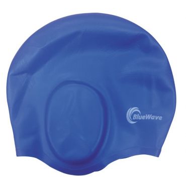 Силиконова шапка за плуване BlueWave със защита на ушите