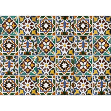 Kitchen stove wall protection Green Tiles L