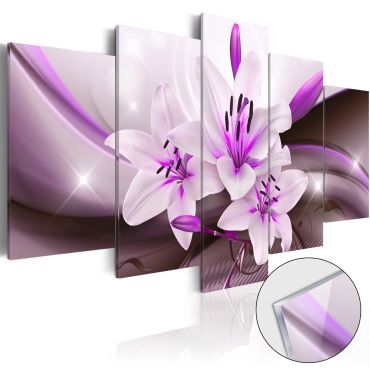 Акрилен печат - Виолетова пустинна лилия [стъкло]