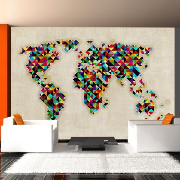 гоблени - Карта на света - калейдоскоп от цветове