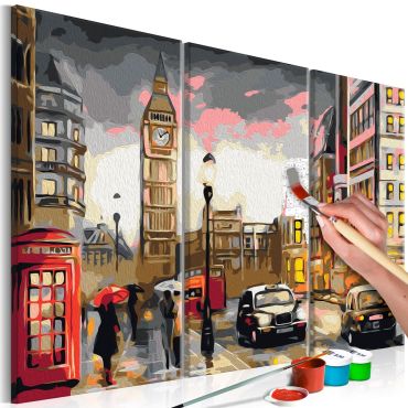 Направете своя собствена картина върху платно - улиците на Лондон 60x40