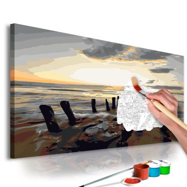 Направете своя собствена картина върху платно - Плаж (Изгрев) 60x40