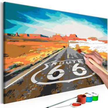 Направете своя собствена картина върху платно - Route 66 60x40