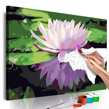 Направете своя собствена картина върху платно - водна лилия 60х40