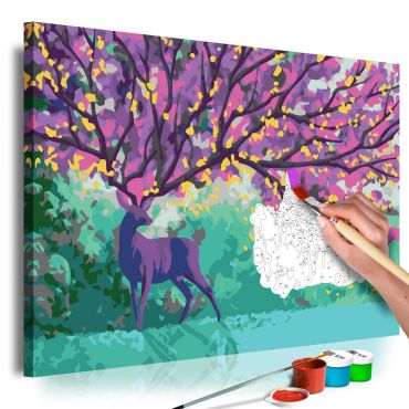 Направете своя собствена картина върху платно - Purple Deer 60x40