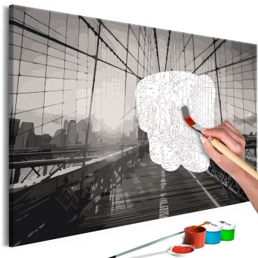 Направете своя собствена картина върху платно - мост Ню Йорк 60х40