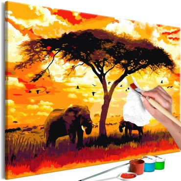 Направете своя собствена картина върху платно - Африка на залез 120x80