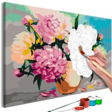 Направете своя собствена картина върху платно - Цветя във ваза 60x40