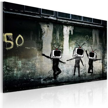 Печат върху платно - ТВ глави танцуват (Банкси) 60x40
