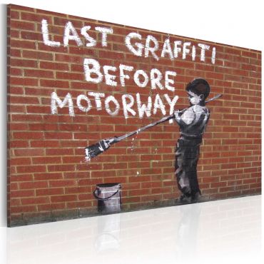 Печат върху платно - Последни графити преди магистрала (Банкси) 60x40