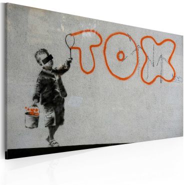 Печат върху платно - тапет за графити (Banksy) 60x40