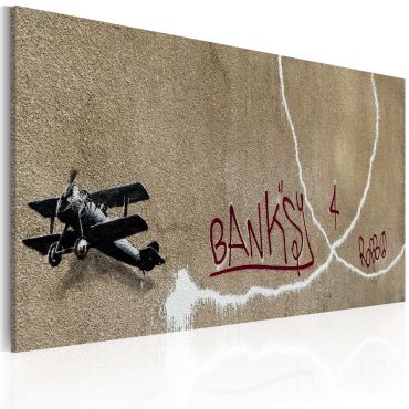 Печат върху платно - Любовен самолет (Банкси) 60х40