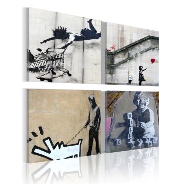 Печат върху платно - Banksy - четири оригинални идеи
