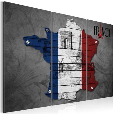 Платнен печат - Символи на Франция - триптих