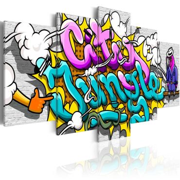 Платнен печат - Графити: градска джунгла