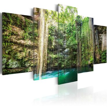 Платно печат - водопад от дървета