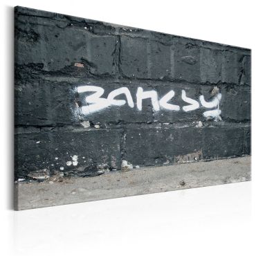 Печат върху платно - подпис на Банкси