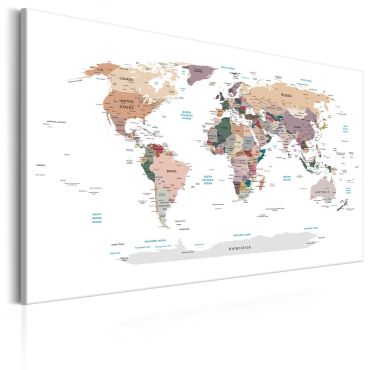 Canvas Seal - Карта на света: Къде днес?