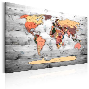 Печат върху платно - Карта на света: Нови упътвания