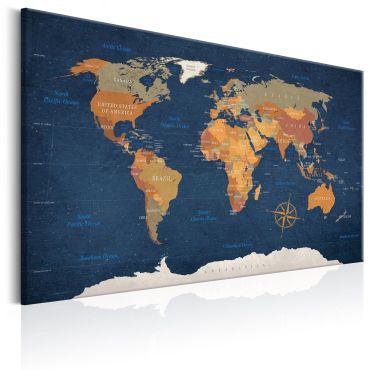 Платнен печат - Карта на света: Мастилените океани