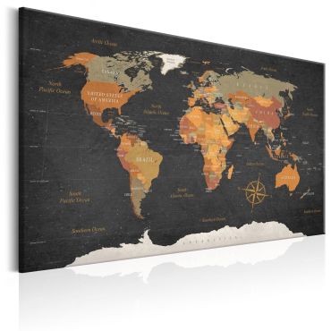 Платнен печат - Карта на света: Тайните на Земята