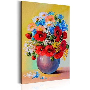 Платнен печат - Куп диви цветя