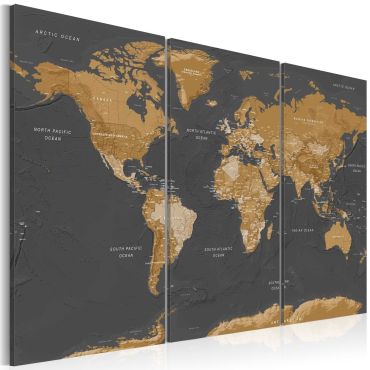 Печат върху платно - Карта на света: Съвременна естетика