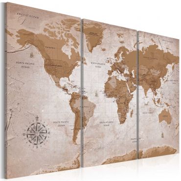 Печат върху платно - Винтидж карта: Ориенталски пътешествия