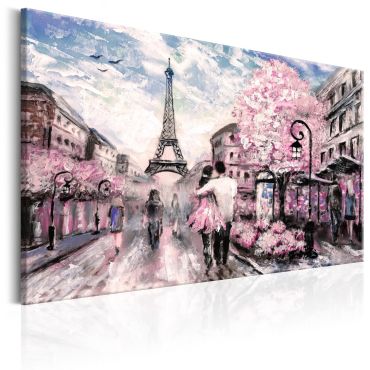 Печат върху платно - Розов Париж