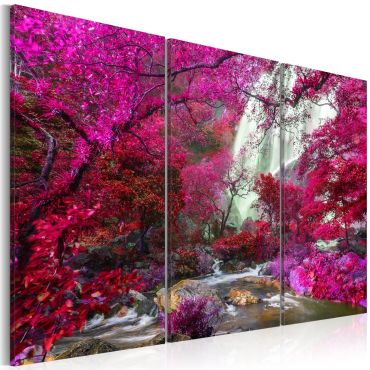 Печат на платно - Красив водопад: Розова гора