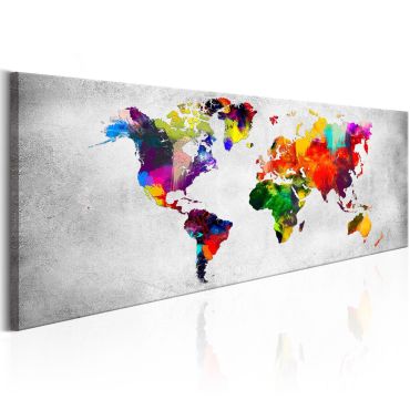 Печат върху платно - Карта на света: Цветна революция