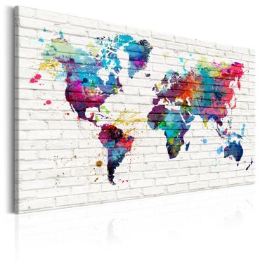 Печат върху платно - модерен стил: стени на света