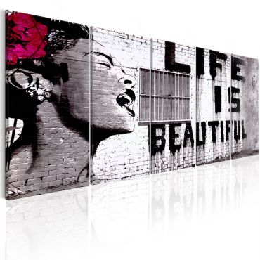 Платнен печат - Банкси: Животът е красив