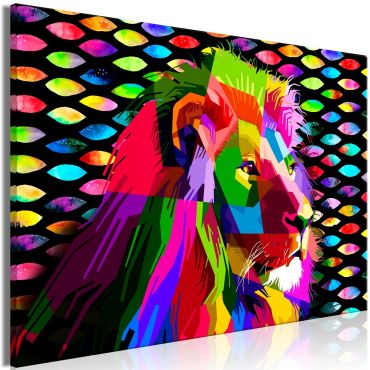 Платно печат - Rainbow Lion (1 част) Широк