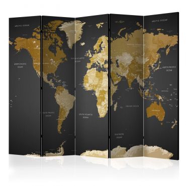 Стая Разделител - Стая Разделител - Карта на света на тъмен фон 225x172
