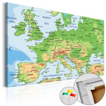 Декоративен подарък - Европа [Карта на корк]